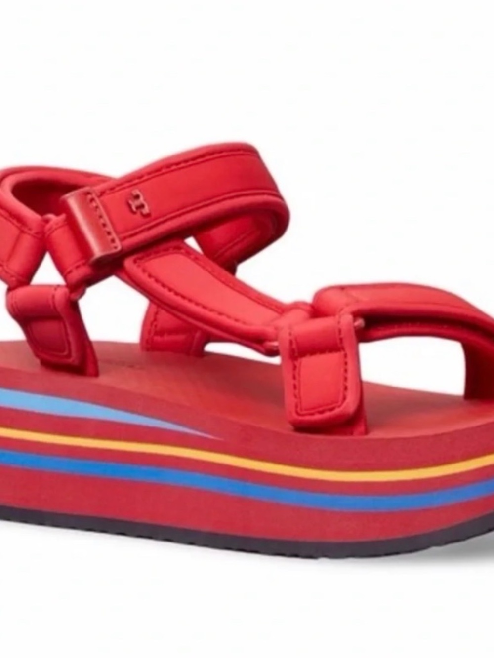 Tory Burch red platform sandals